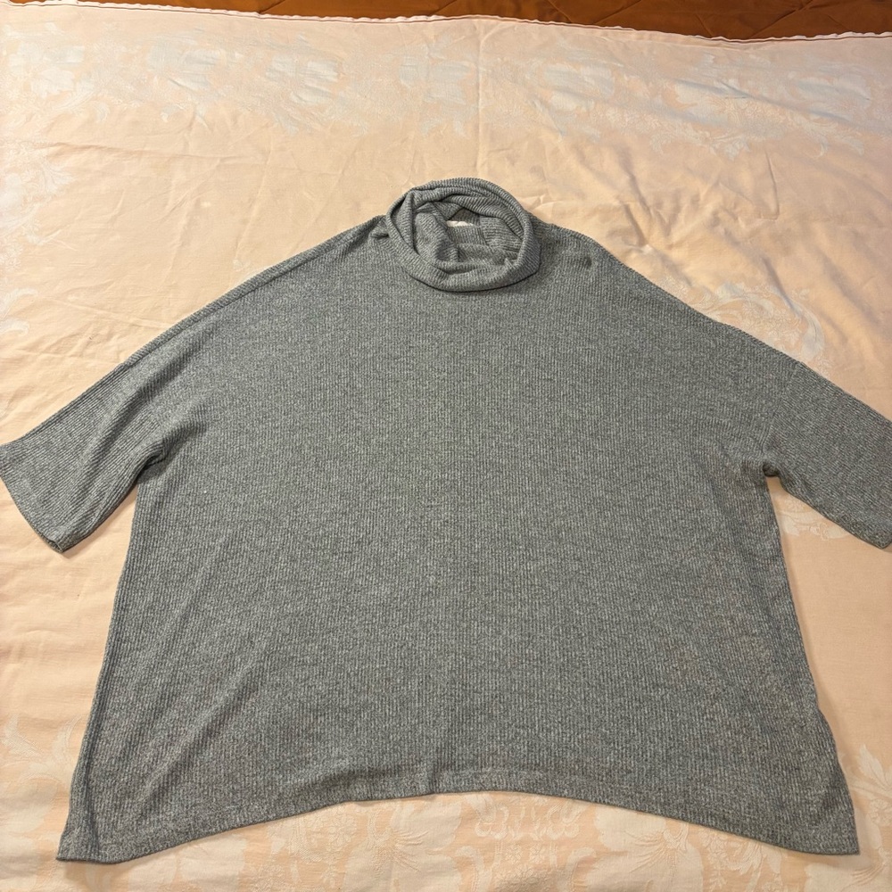 Gray Turtleneck Sweater